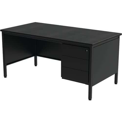 Bureau demi ministre Confort 2 avec caisson 3 tiroirs -160 cm