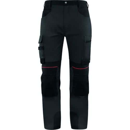 Pantalon de travail stretch M5PA3 Gris/Noir - Delta Plus