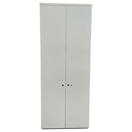 Armoire monobloc d'occasion à portes battantes blanche H 200 cm