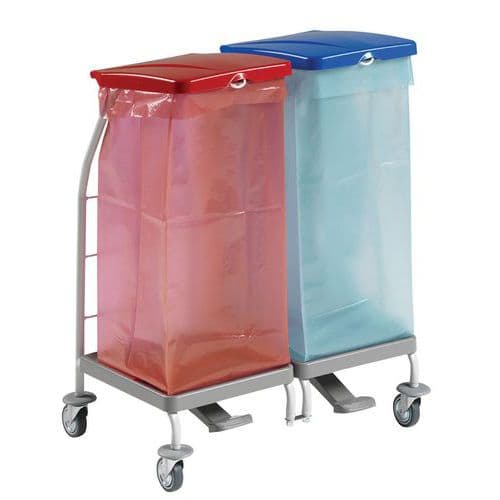 Support sac avec pédale et couvercles - 2x70L, 3x70L et 4x70L - TTS