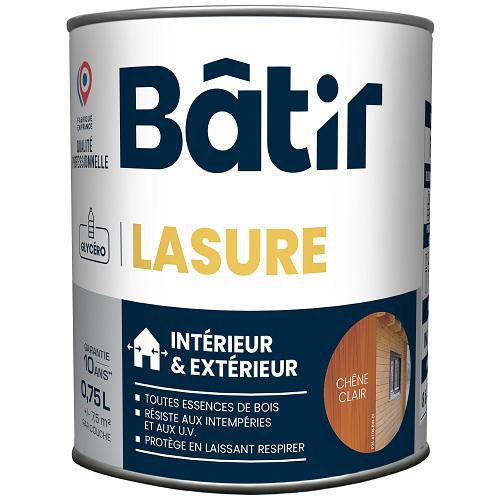 Lasure pour bois longue durée intérieur/extérieur chêne clair - Batir