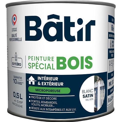 Peinture microporeuse spéciale bois effet satin - Batir