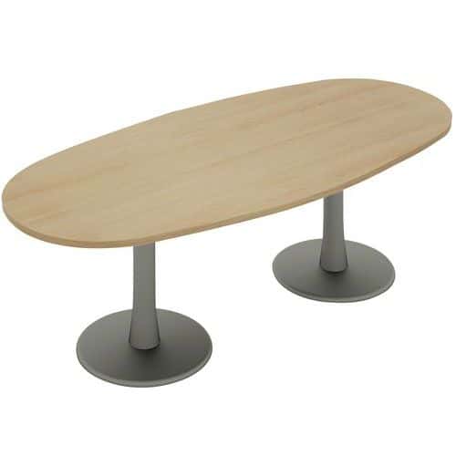 Table de réunion ovale 200 x 110 cm Foska Quadrifoglio