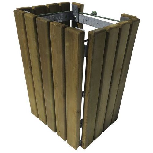 Poubelle Groix murale 40L bois Mobextan