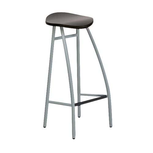 Tabouret haut Diablo assise bois verni