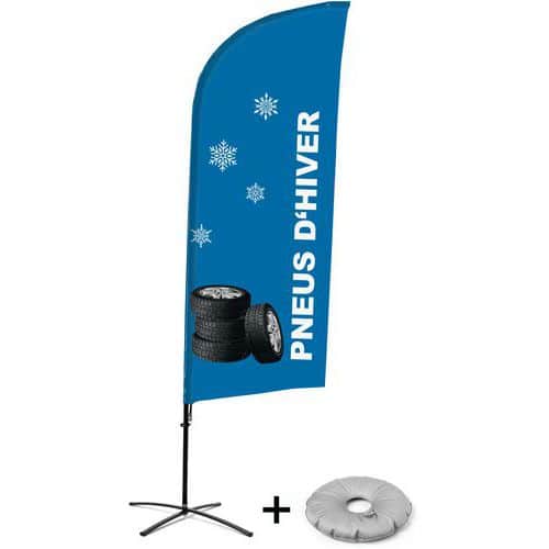 Beach flag avec pied croix Pneus hiver - Français - Showdown Displays