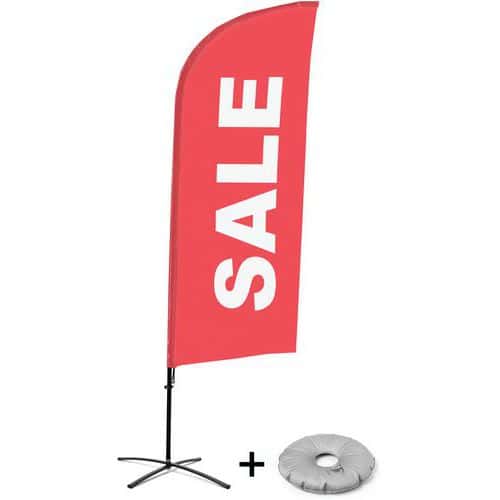 Beach flag avec pied en croix Soldes - Anglais - Showdown Displays