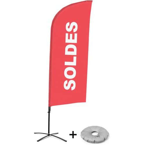 Beach flag avec pied en croix Soldes - Français - Showdown Displays