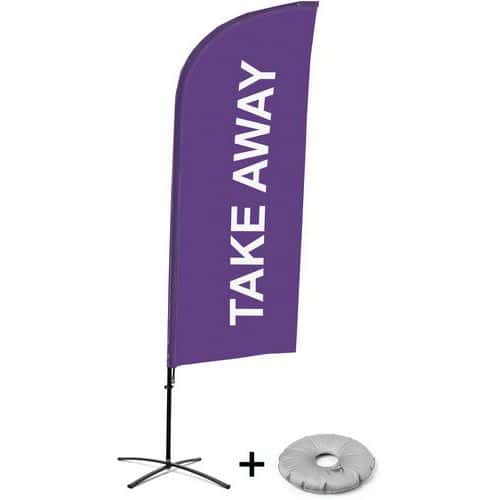 Beach flag avec pied en croix Take away - Showdown Displays