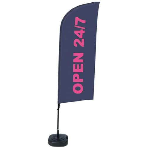 Beach flag base remplissable Ouvert 24/7 - Anglais - Showdown Displays