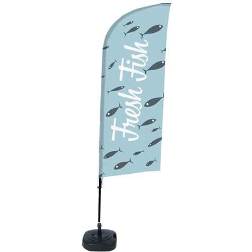 Beach flag base remplissable Poisson - Anglais - Showdown Displays