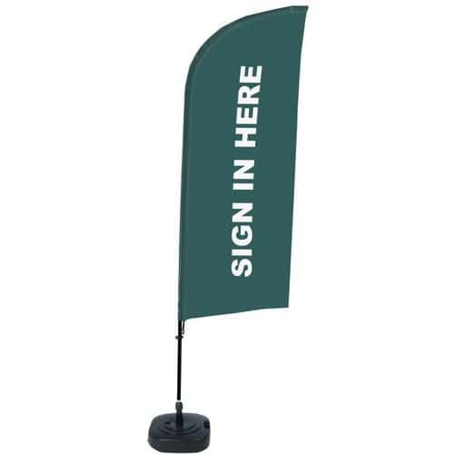 Beach flag base remplissable Signez ici - Anglais - Showdown Displays