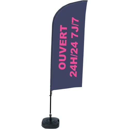 Beachflag base remplissable Ouvert 24/7 - Français - Showdown Displays