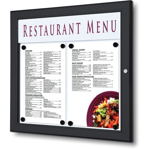 Porte menu mural extérieur - Format paysage - Showdown Displays