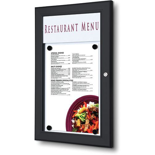 Porte menu mural extérieur - Format portrait - Showdown Displays