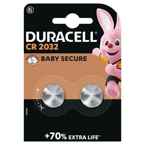 Pile bouton Lithium CR2032 - Pack de 2 - Duracell