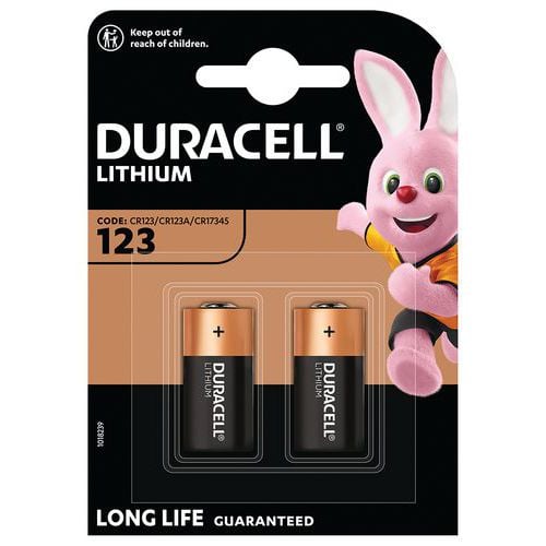 Pile Lithium CR123 - Pack de 2 - Duracell