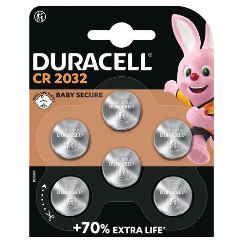 Pile bouton Lithium 2032 - Pack de 6 - Duracell