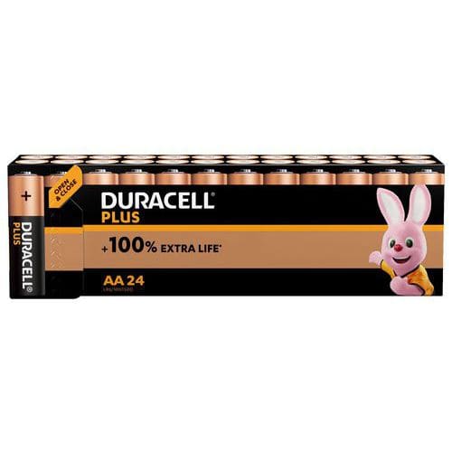 Pile Alcaline AA Plus 100 % - 24 unités - Duracell