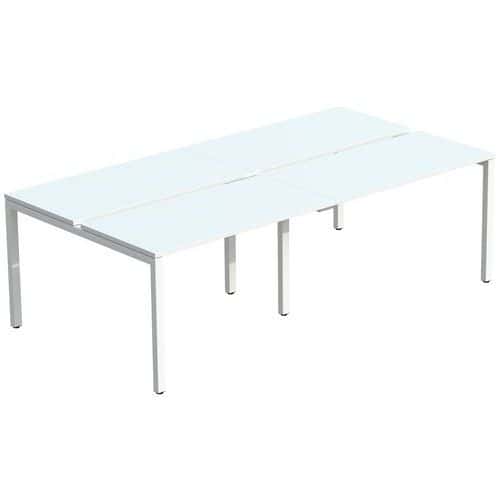 Bureau droit 4 places Bench Easy Office Paperflow