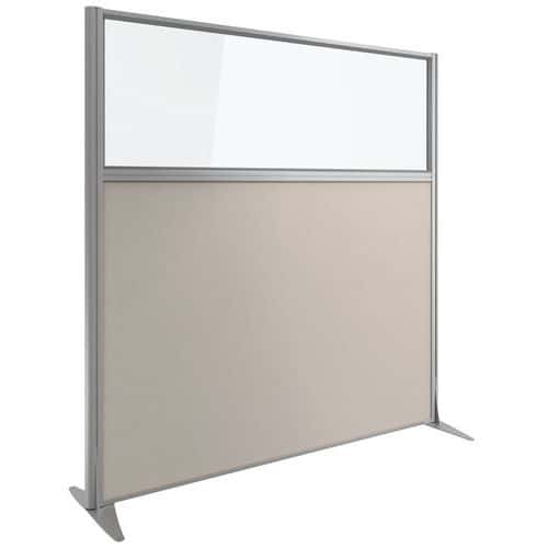 Cloison acoustique Kprim mixte verre/tissu Largeur 163 cm Clen