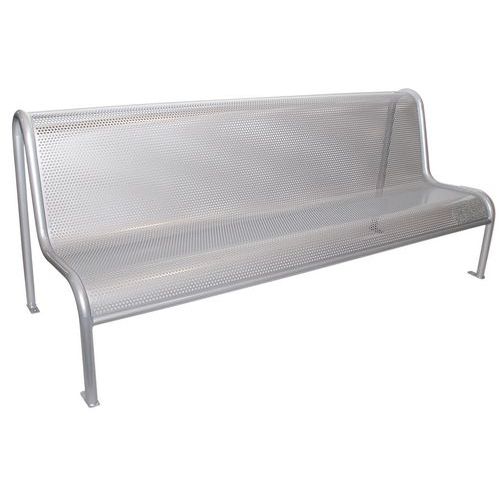 Banc Troke 2,06 m acier gris alu 9006