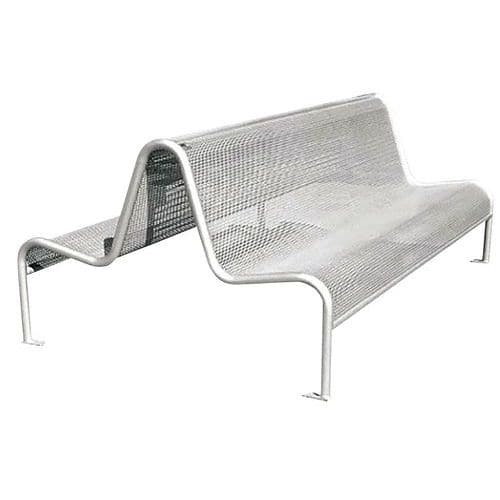 Banc double Troke 2,08 m acier gris 9006