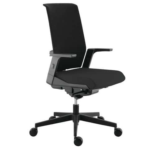 Fauteuil de bureau haut dossier résille tissu M1 Tela Sokoa