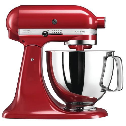 Robot Pâtissier KITCHENAID - 5KSM125EER - 4.8 L-Batteur rouge