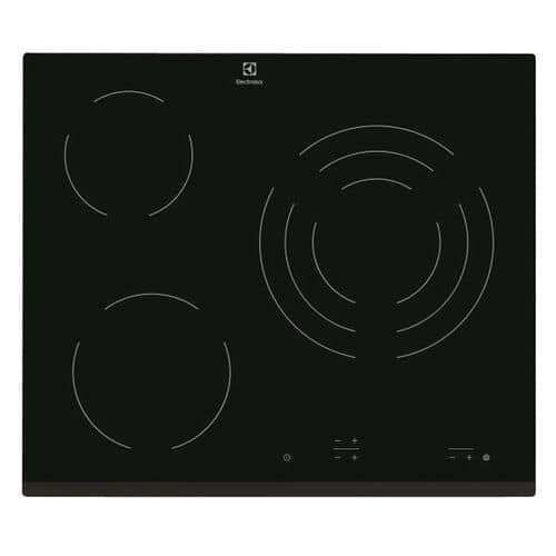 Table de cuisson vitrocéramique ELECTROLUX - EHV6232FOK - L.59 cm-noir