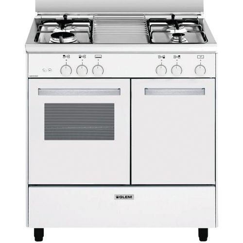 Cuisinière butanette GLEM - GA85PMWH - Email lisse- blanc