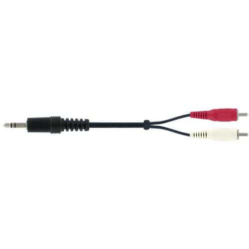 Cordon audio Jack 3,5 Stéréo mâle / 2 RCA mâle Erard D3C