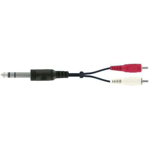 Cordon audio Jack 6,35 Stéréo mâle /2 RCA mâle Erard D3C