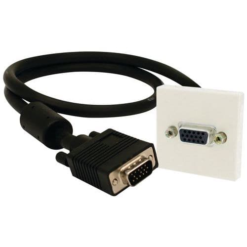 Plastron VGA pour encastrement de prise Erard D3C