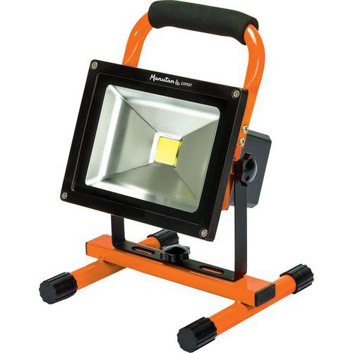 Projecteur LED de chantier rechargeable 20W - Manutan Expert