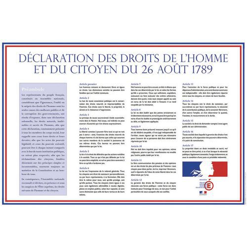 Affiche déclaration des droits de l'homme et du citoyen - Macap