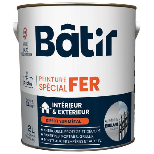 Peinture antirouille spécial fer Brillant - 2 L - Batir