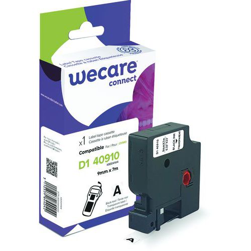 Cassette de ruban pour étiqueteuse Dymo D1 - Largeur 9 mm - Wecare