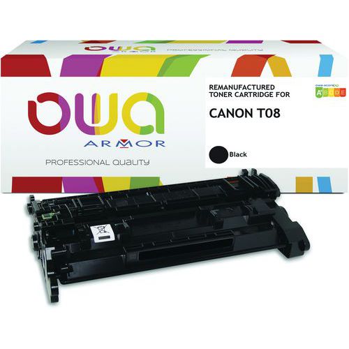 Toner remanufacturé Canon T08 - Noir - OWA