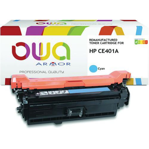 Toner remanufacturé HP CE401A - Cyan - OWA