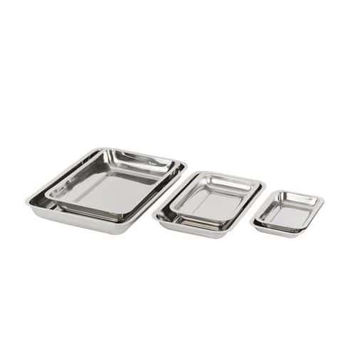 Le plateau inox 22 x 15 x 3 cm