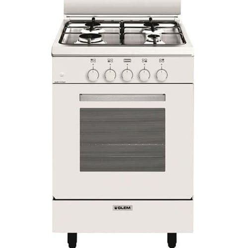 Cuisinière gaz GLEM-GA551GWH-53 cm-Blanc