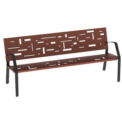 Banc Monsegur acier marron