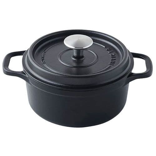 cocotte en fonte ronde 26 cm -INVICTA- Noire