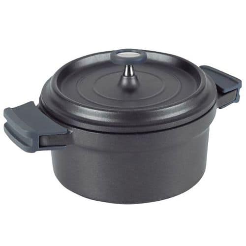 Cocotte ronde 28 cm Noir - LACOR - Fundicion