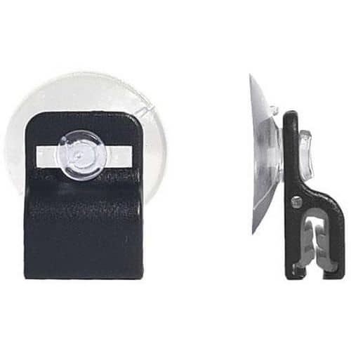 Attache porte-badge Grip Ventouse – Plastique noir - Lot de 100