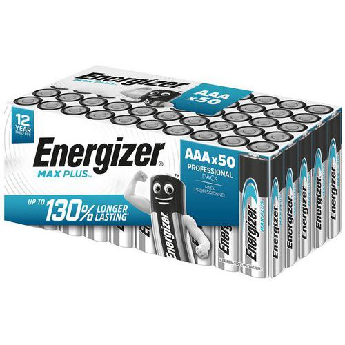 Pile Alcaline Max Plus AAA - 50 unités - Energizer