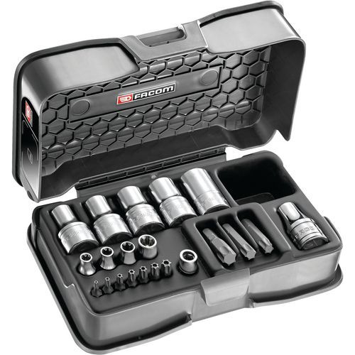 Coffret douilles + embouts Torx