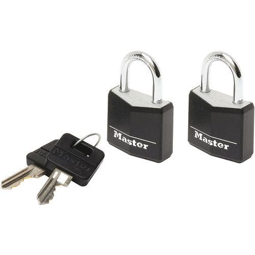 Cadenas à clés en aluminium massif - Lot de 2 - Master Lock