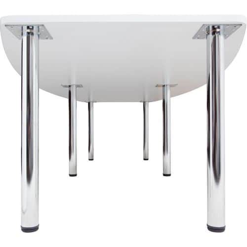 Table de réunion tonneau - 10 pieds argent - 520x130cm - Hammerbacher